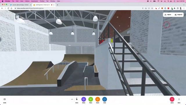webxr games check out our cool skatepark in mozilla hubs