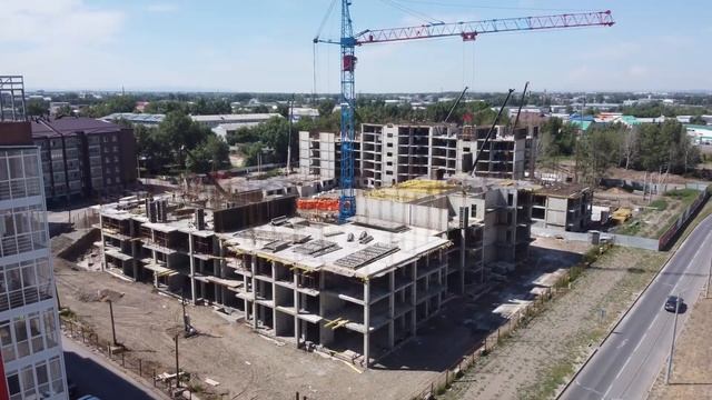 Ход строительства ЖК "Бульвар Семейный",июль 2024г,застройщик:Абаканский строительный холдинг