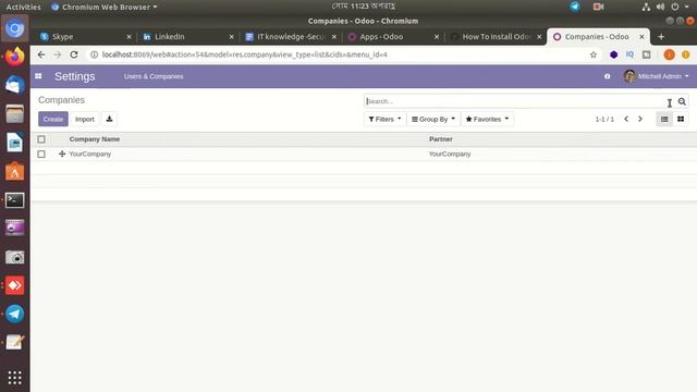 I will do installation Odoo for into any Linux