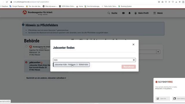 Как отправить документы в JobCenter online