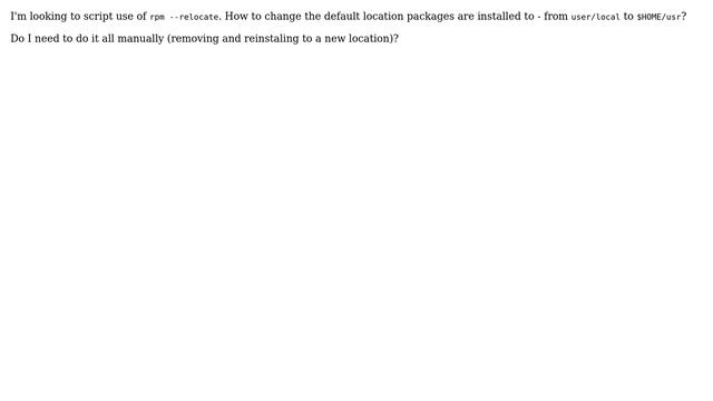 Unix & Linux: Install packages in $HOME/usr