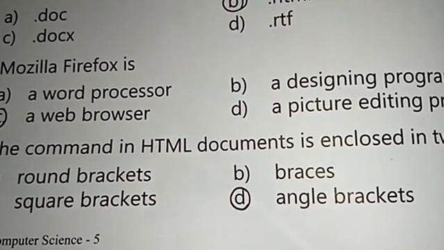 Fifth, Computer, Lecture#08, Reading pg#122 to 123+MCQs+FlB on book