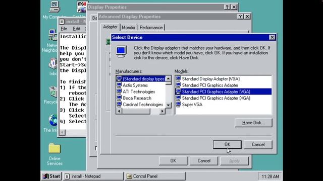 Installing Windows 95