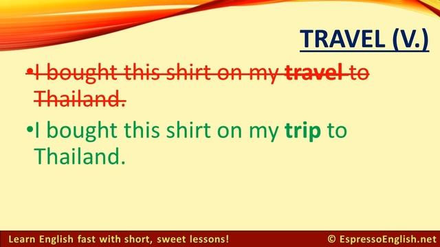 Travel, Trip, and Journey - Confusing English Words - Espresso English