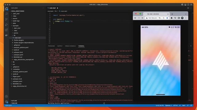 Flutter Aurora OS on Apple silicon