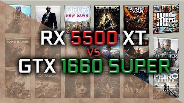 RX 5500 XT vs GTX 1660 Super Benchmarks | 59 tests