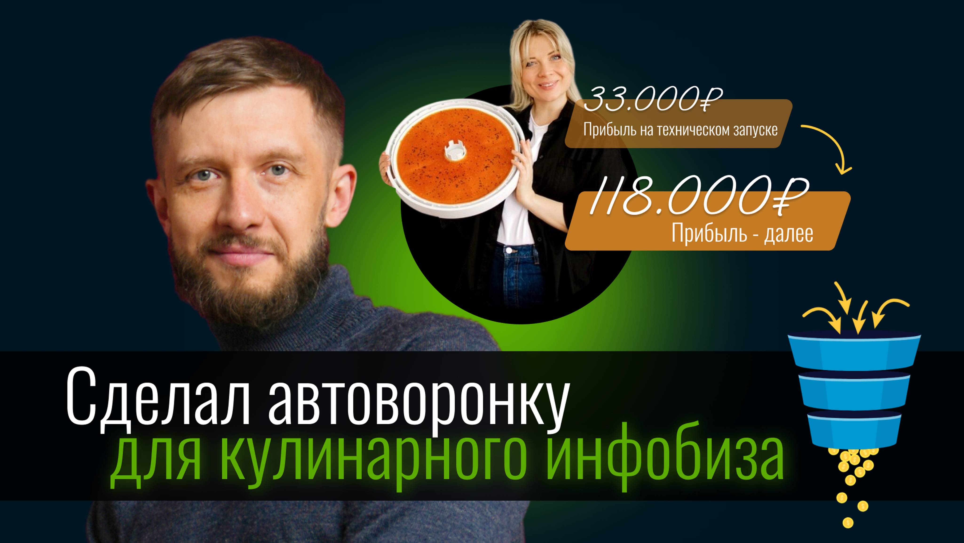 Сделал автоворонку для автора курсов обучающих кулинарному искусству. Делюсь первыми результатами.