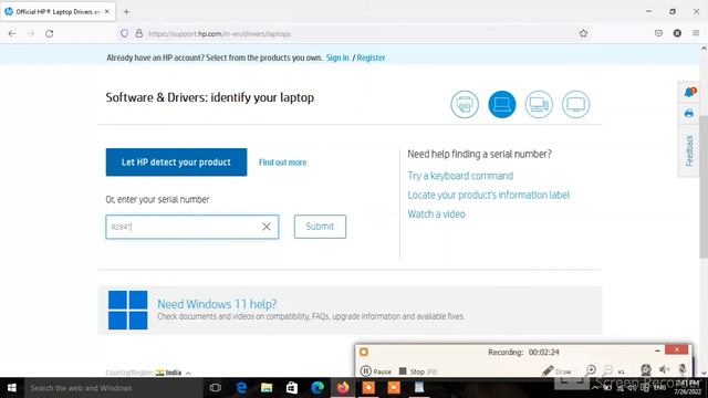 How to download HP laptop all driver free.