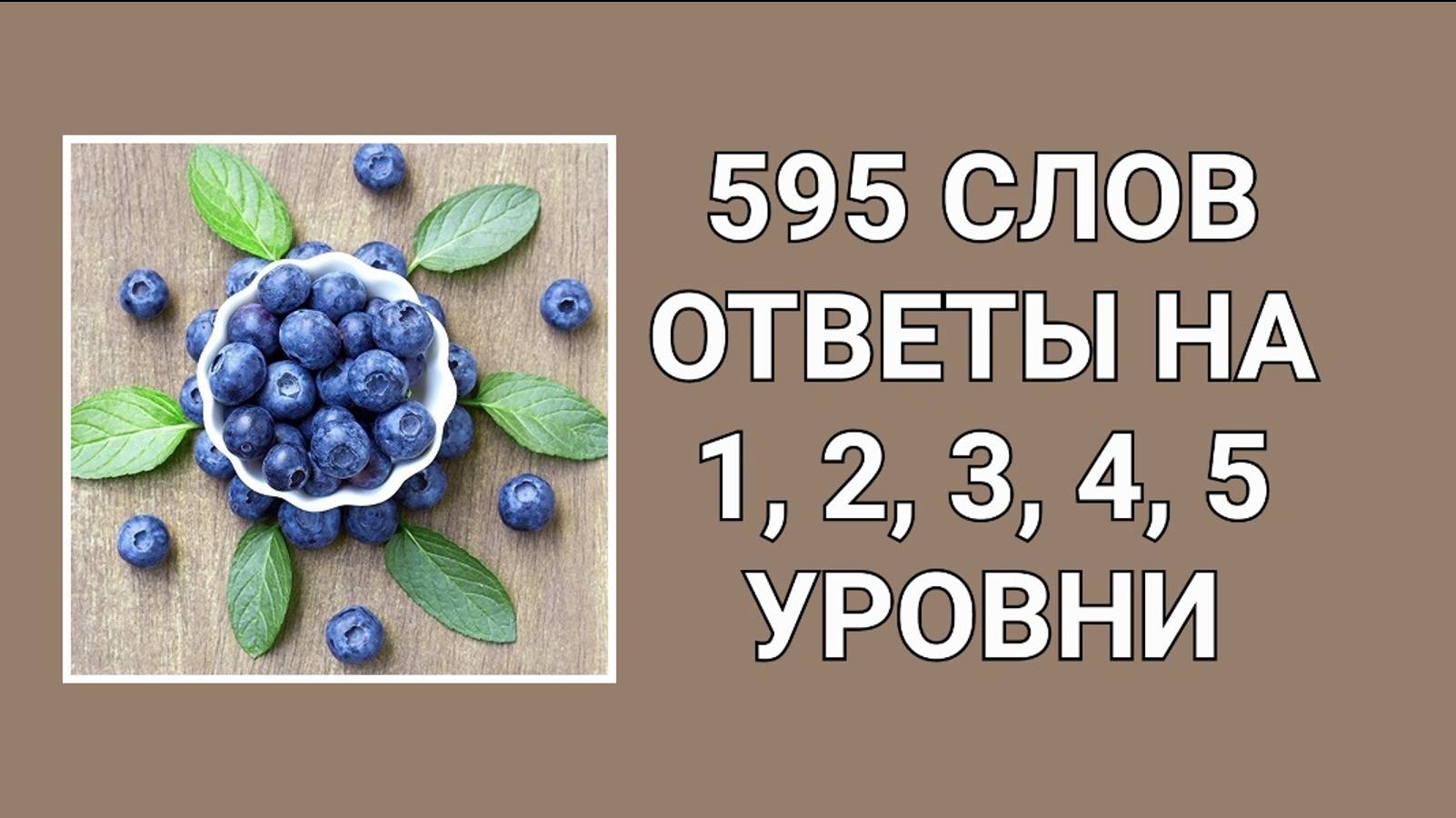 Словесная игра 595 слов ответы на 1, 2, 3, 4, 5 уровни