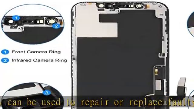 for iPhone 12/12 Pro Screen Replacement 6.1 inch, 3D Touch LCD Display Digitizer Touch Screen Assem