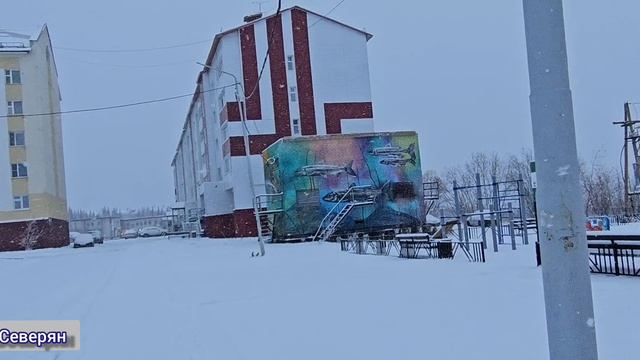 Снежная осень. ЖизньСеверян. Ямало-Ненецкий АО Лабытнанги. Осень 2024. ЯНАО.