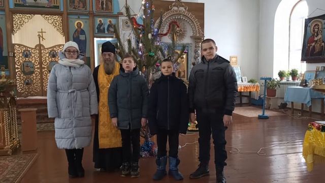 Рождественское поздравление воскресной школы Преображенского храма села Преображение