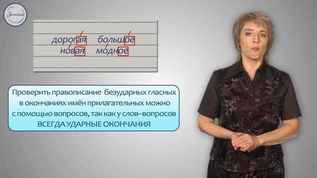 Русский язык 3 класс. Правописание гласных в окончаниях прилагательных