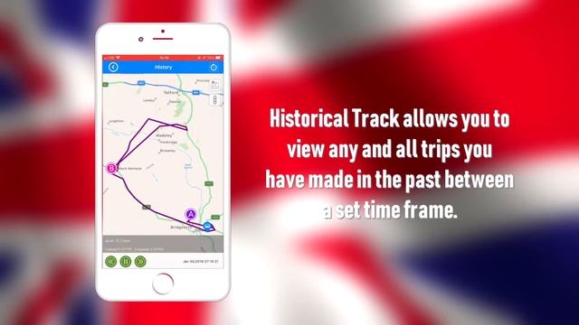 Bulldog Tracking Smartphone App - Historical Track (iOS)
