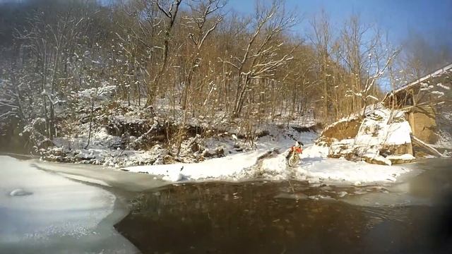 CRF250X winter ride зимняя мотопрогулка