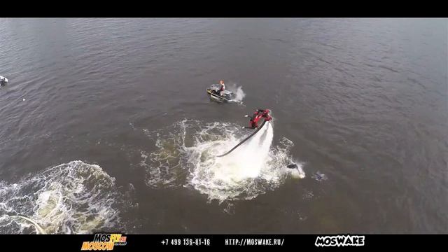 Flyboard show from Russia (дневное трюковое флайборд шоу в Москве)