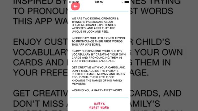 Baby's First Word IOS app.