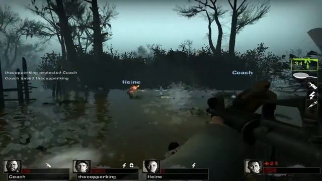 Left 4 Dead 2 Swamp Fever Part 2 Heine + Grenade Launcher= Death