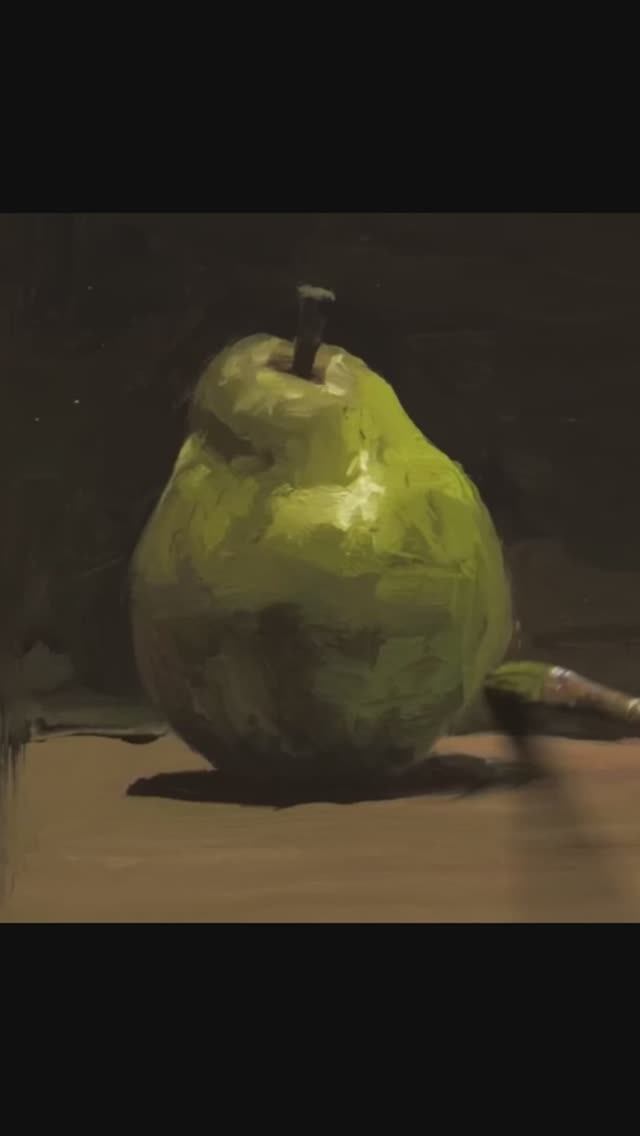 Масляная живопись. Груша