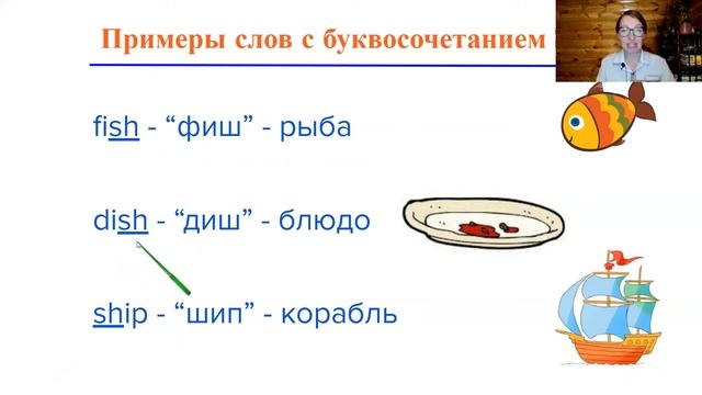 Чтение буквосочетания SH и буквы X