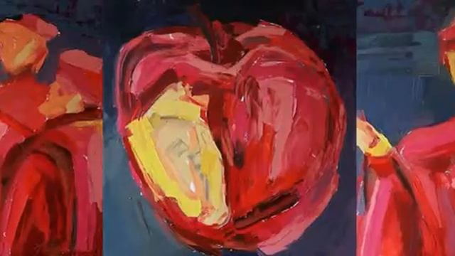 Roland Kozlowski Triptych - Cardinals, Apple & Mary Magdalene 2013