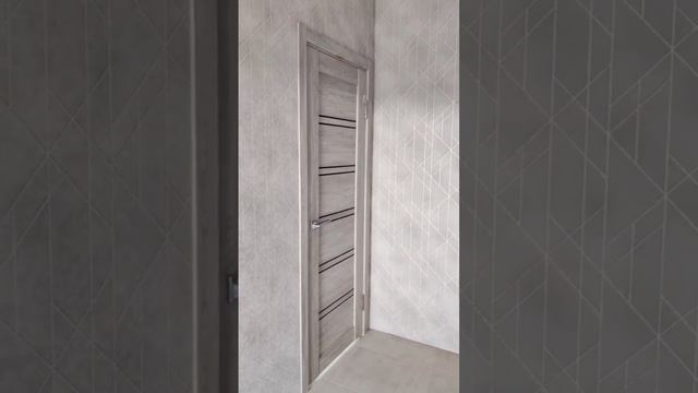 Межкомнатные двери от Экостайл в цвете Лиственница серая. Модель выполнена под заказ.