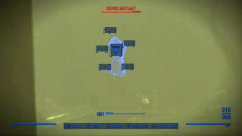 Fallout 4: fighting super mutants with upgraded Tesla Cannon seeing the effects