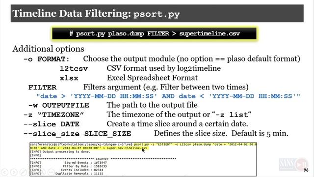 4.4 Filtering the Super Timeline