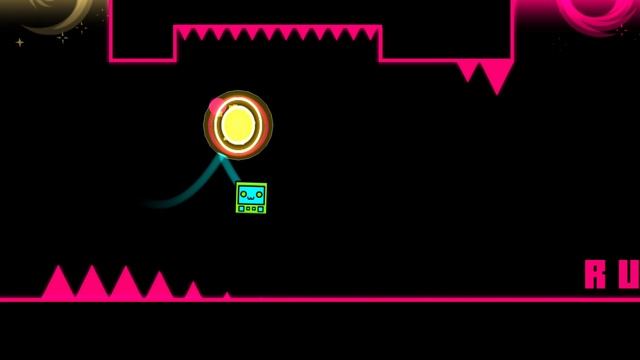 пытаюсь пройти 2 уровень в Geometry Dash 2 часть