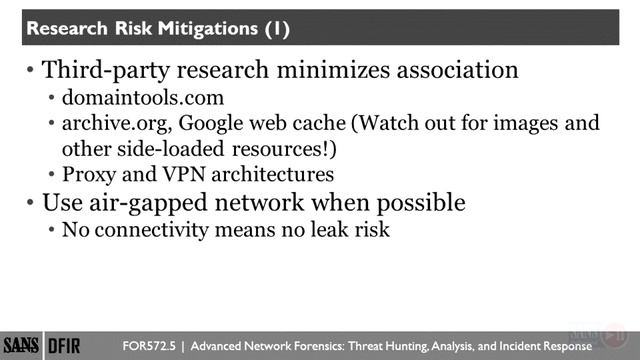 6.3 Investigation OPSEC and Threat Intel