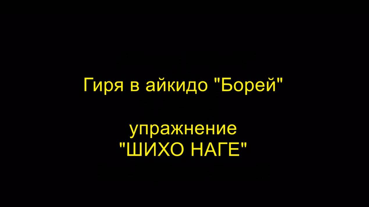 Упражнение "ШИХО НАГЕ", гиря в айкидо "Борей"