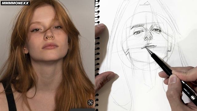 УРОКИ РИСОВАНИЯ!КАК НАРИСОВАТЬ ПОРТРЕТ ПО ФОТОГРАФИИ