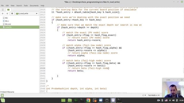 71-Bitboard CHESS ENGINE in C implementing HASH TABLE aka transposition table (read write hash entr