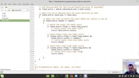 71-Bitboard CHESS ENGINE in C implementing HASH TABLE aka transposition table (read write hash entr