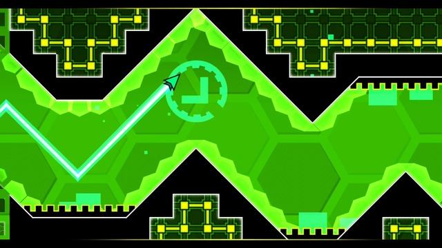 пытаюсь пройти последние уровень в Geometry Dash