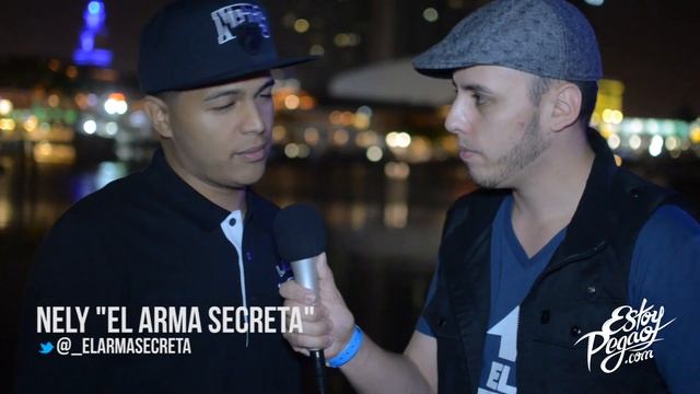 Nely "El Arma Secreta" @estoypegao Interview at Mr. 305 Inc. Latin Billboards Pre-party 2013