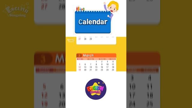 Kids vocabulary - Calendar - Months and Days