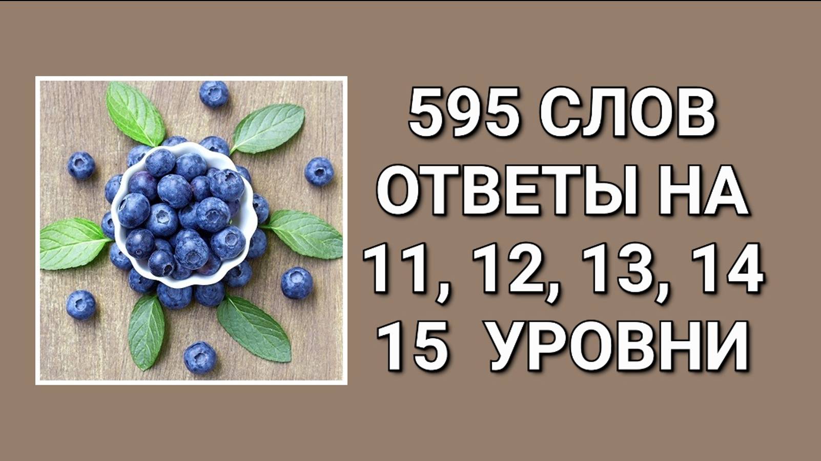 Словесная игра 595 слов ответы на 11, 12, 13, 14, 15 уровни