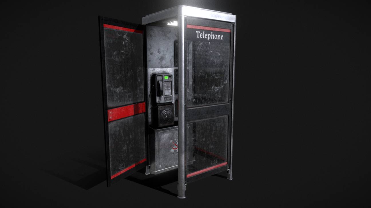 Phone Box / Telephone Booth в 3D от Jakub