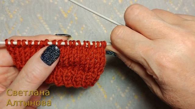 Укороченные ряды спицами. Развороты с нвкидом.