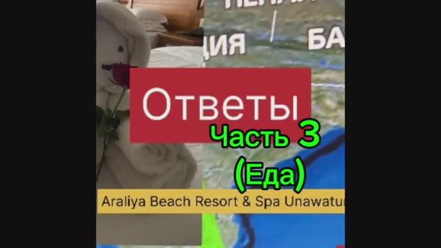 Ответы на вопросы по отелю Araliya Beach Resort & SPA 5* /УЖИН/