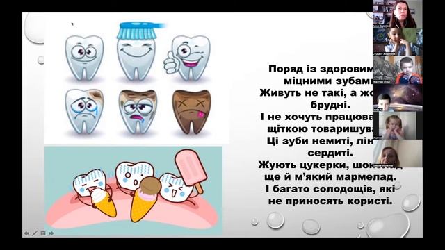 Догляд за зубами. Онлайн-заняття з дітьми-дошкільниками.