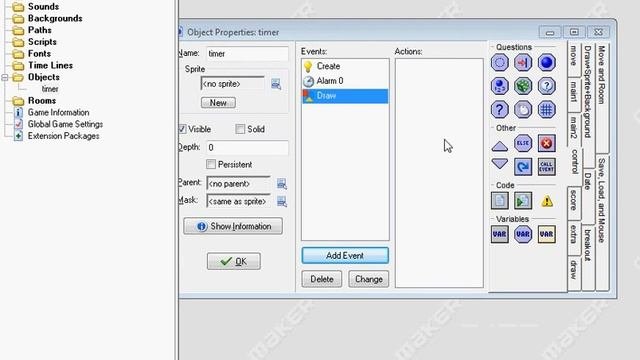 Game Maker 8 Timer Tutorial (easy) #4
