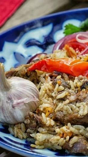 УЗБЕКСКИЙ ПЛОВ В КАЗАНЕ 🇺🇿 MUKBANG 🌸 CHICKEN RICE👍