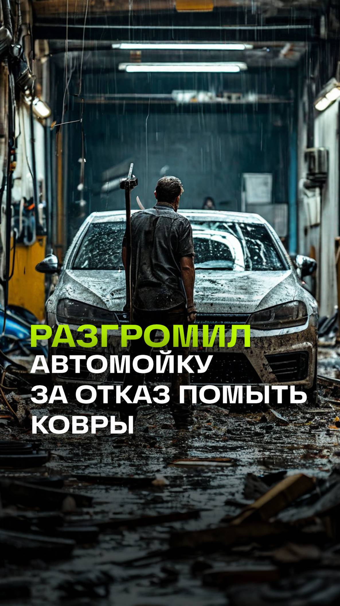 Бывший заключенный разгромил автомойку в Челябинской области потому что ему не постирали ковры