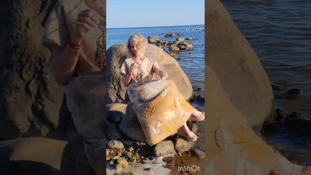 Платье ручной работы "Осенние листья".