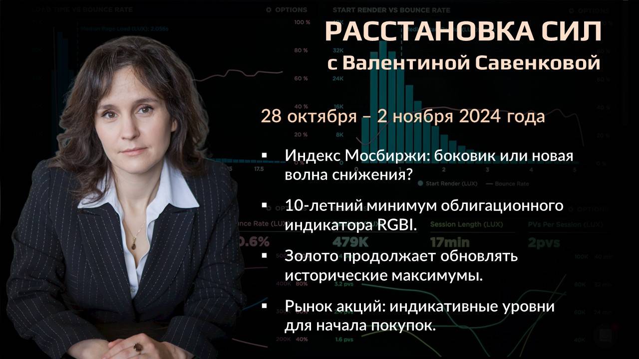 «Расстановка сил» на фондовом рынке с Валентиной Савенковой – 28 октября - 1 ноября 2024 года