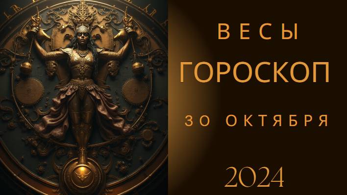 Весы ♎ – День гармонии и баланса! Гороскоп на сегодня,  30 октября 2024