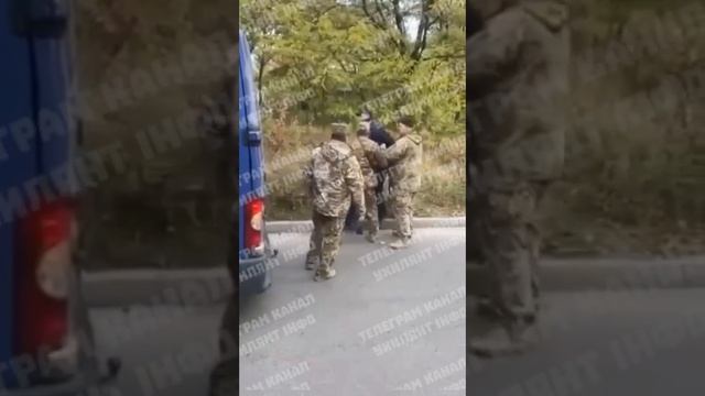 Видео силовой могилизации в Днепре