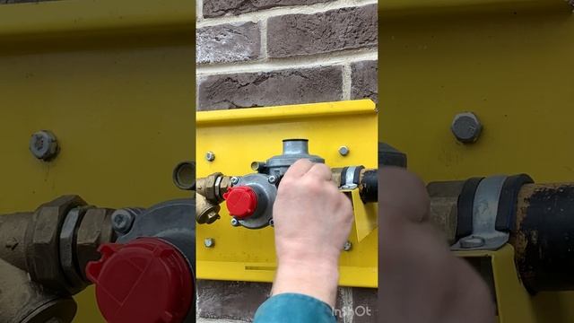Включение регулятора давления газа